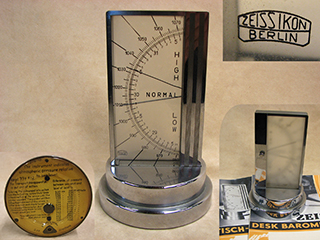 Rare 1930s Zeiss Ikon Art Deco period desk barometer